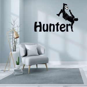 Soccer Chilena Personalized Name Wall Decal Vinyl Sticker