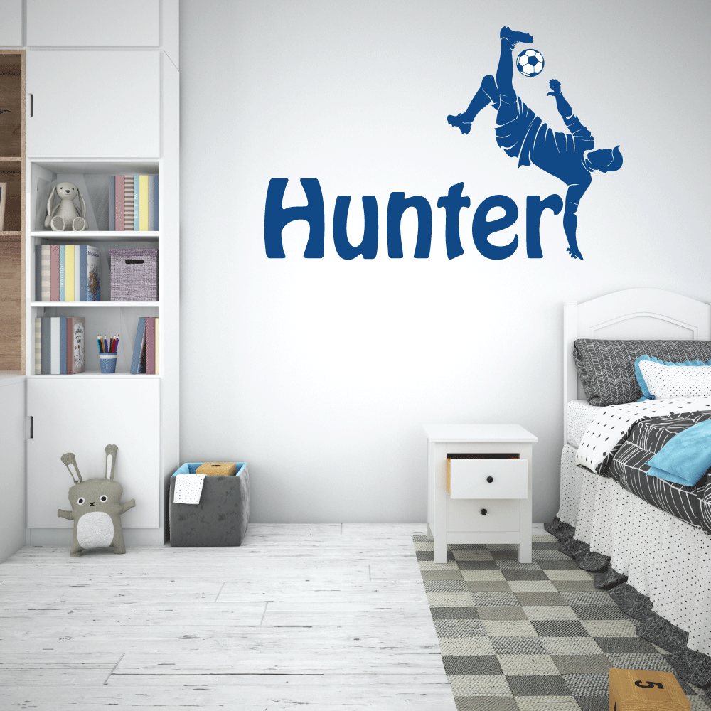 Soccer Chilena Personalized Name Wall Decal Vinyl Sticker - Image 2