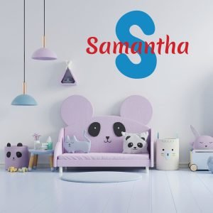 Merienda Font Custom Name & Initial Wall Decal Vinyl Sticker