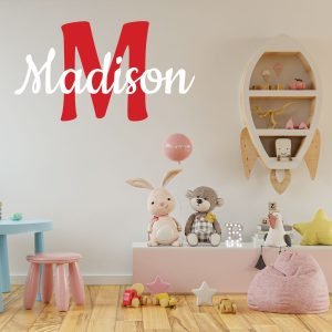 Cookie Font Custom Name & Initial Wall Decal Vinyl Sticker