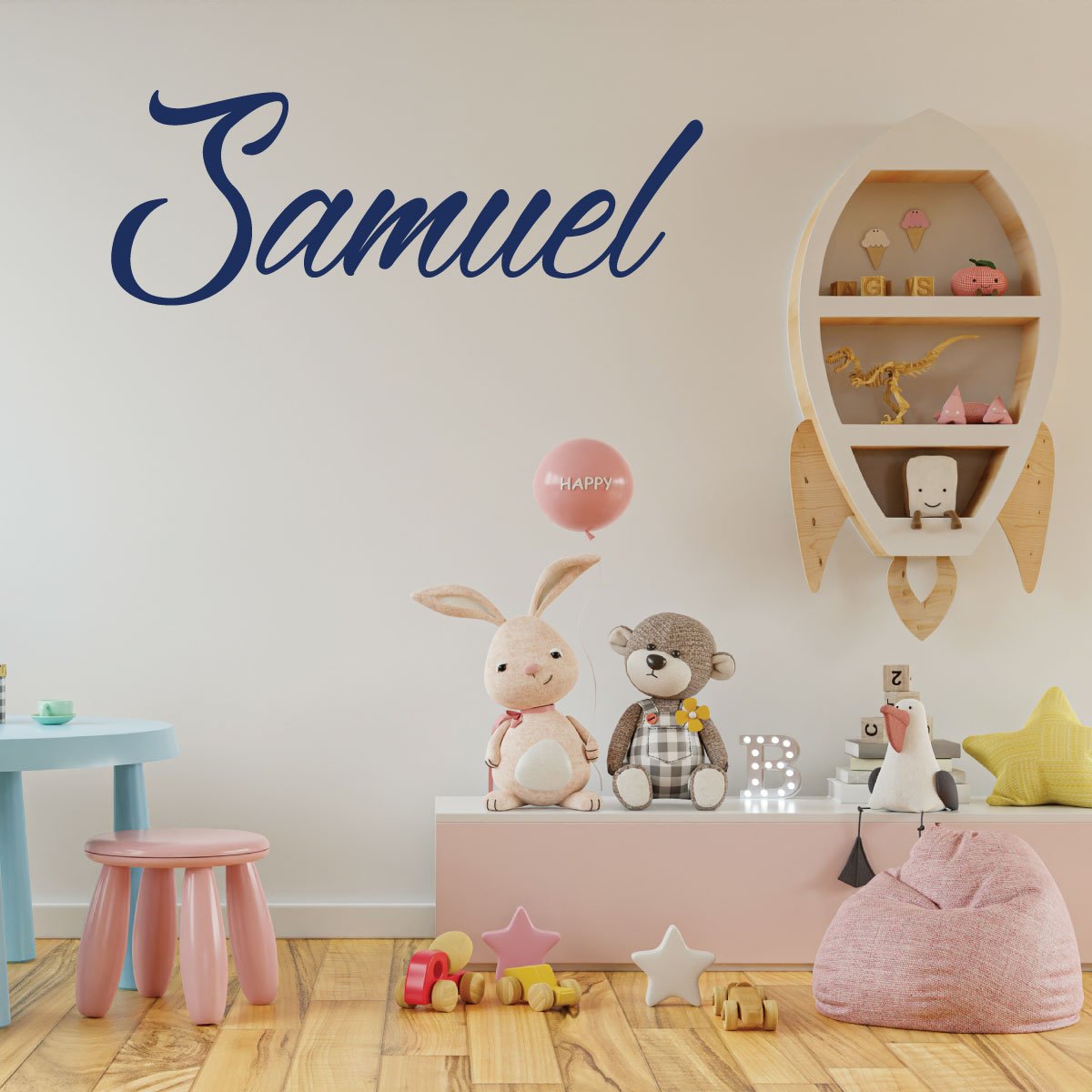 Dumpling Font Custom Name Wall Decal Vinyl Sticker - Image 2