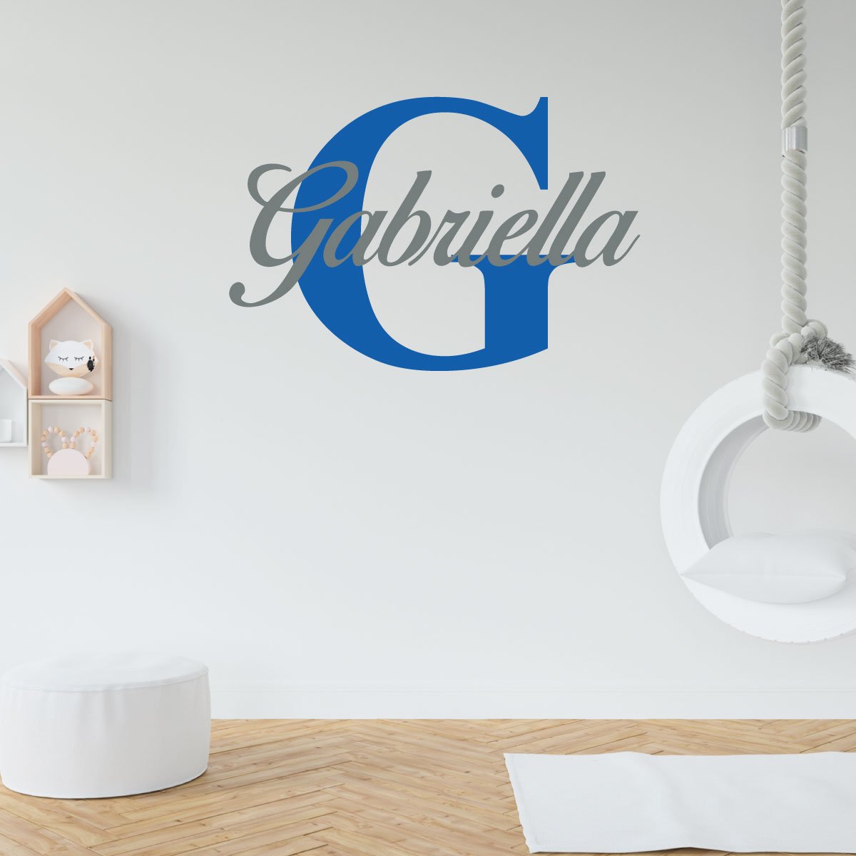 Birds Font Custom Name & Initial Wall Decal Vinyl Sticker - Image 2