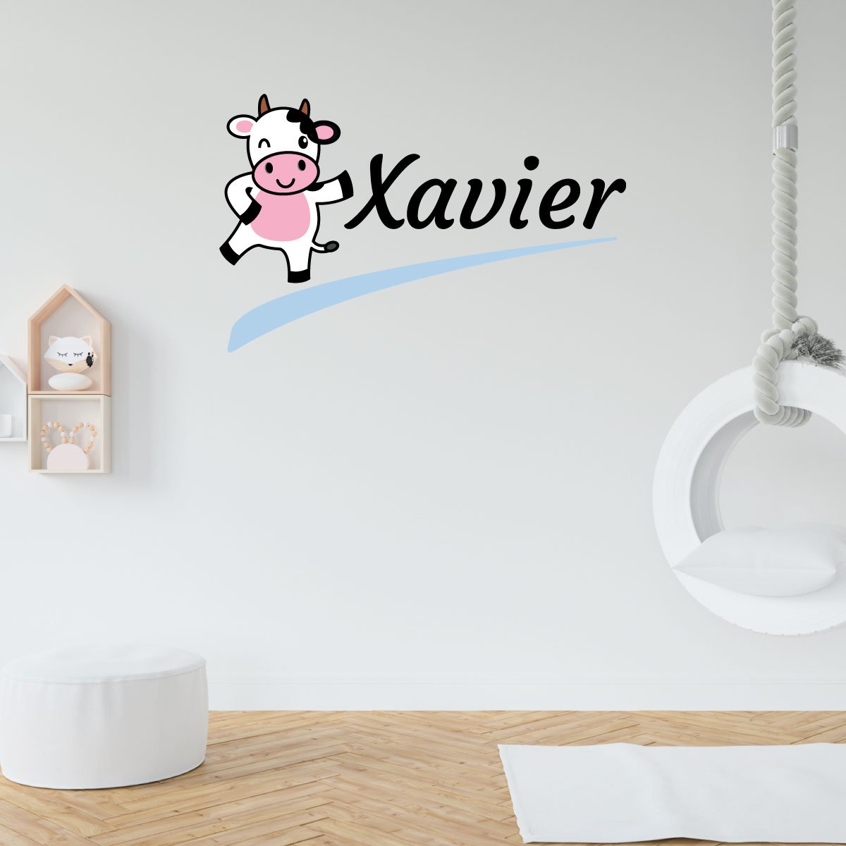 Cow Custom Name Wall Decal Vinyl Sticker