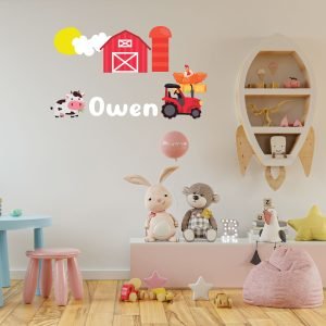 Farm and Animals Custom Name Wall Decal Vinyl Sticker