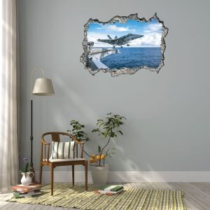 Fighter Plane 3D Art Wall Decal Vinyl Sticker