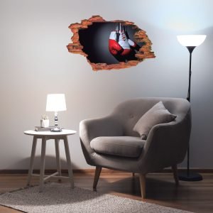 Boxing Glove 3D Art Wall Decal Vinyl Sticker