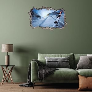 Snowboarding 3D Art Wall Decal Vinyl Sticker