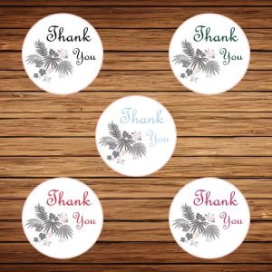 Bouquet of Flowers Thank You Vinyl Sticker
