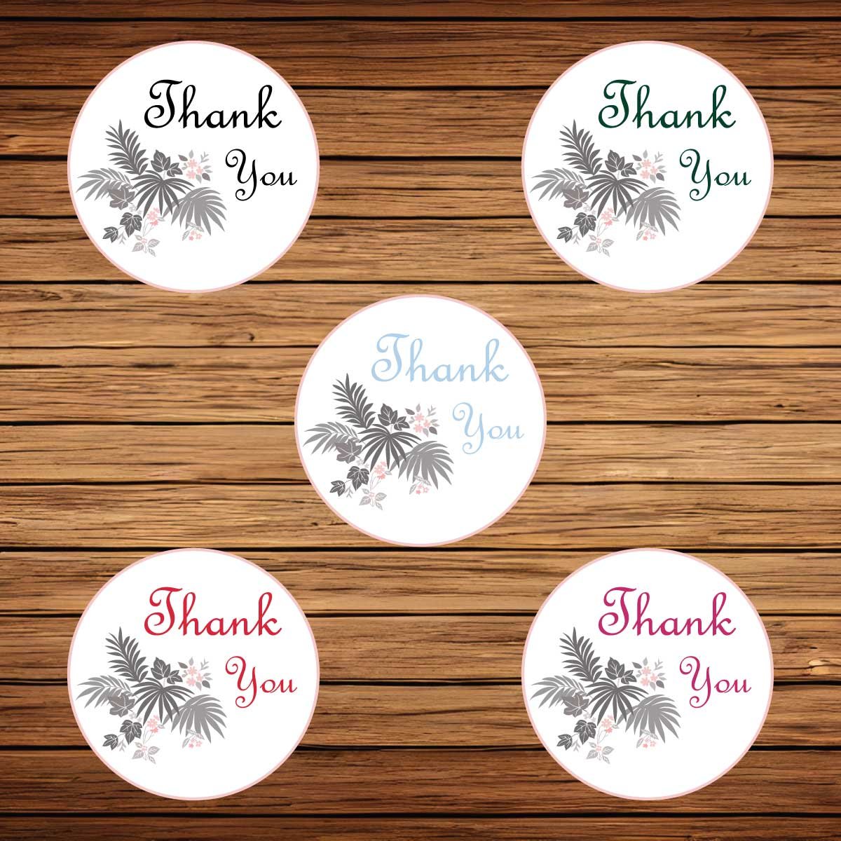 Bouquet of Flowers Thank You Vinyl Sticker