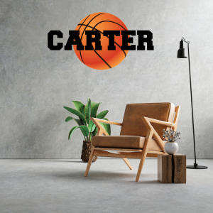 Basketball Ball Custom Name Wall Decal Vinyl Sticker
